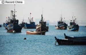 中国山東省の漁船段